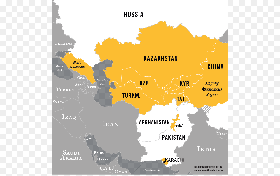 Map Of Central Asia Terrorism Oeprational Area North And Central Eurasia, Atlas, Chart, Diagram, Plot Free Png