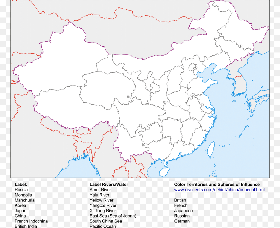 Map Of China, Chart, Plot, Atlas, Diagram Free Png