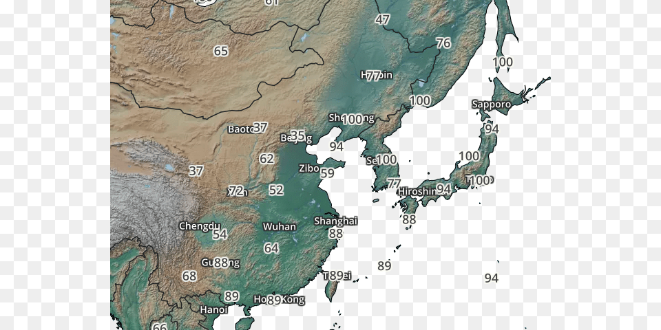 Map Of East Asia, Chart, Plot, Atlas, Diagram Free Transparent Png