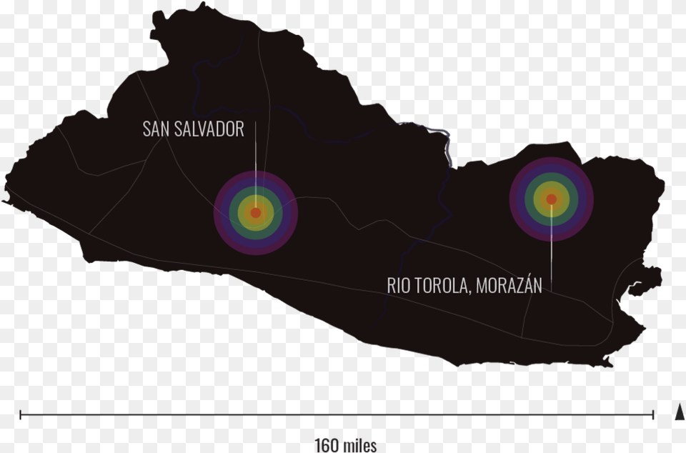 Map Of El Salvador Demonstrating Where Anah Rivas El Salvador Kppen Climate Classification, Nature, Outdoors, Night, Flare Png Image