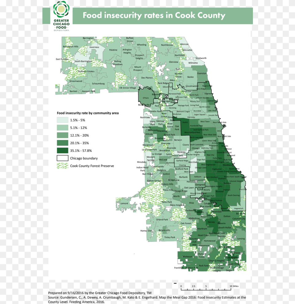 Map Of Food Insecurity Rates In Cook County, Chart, Diagram, Plot, Plan Free Png