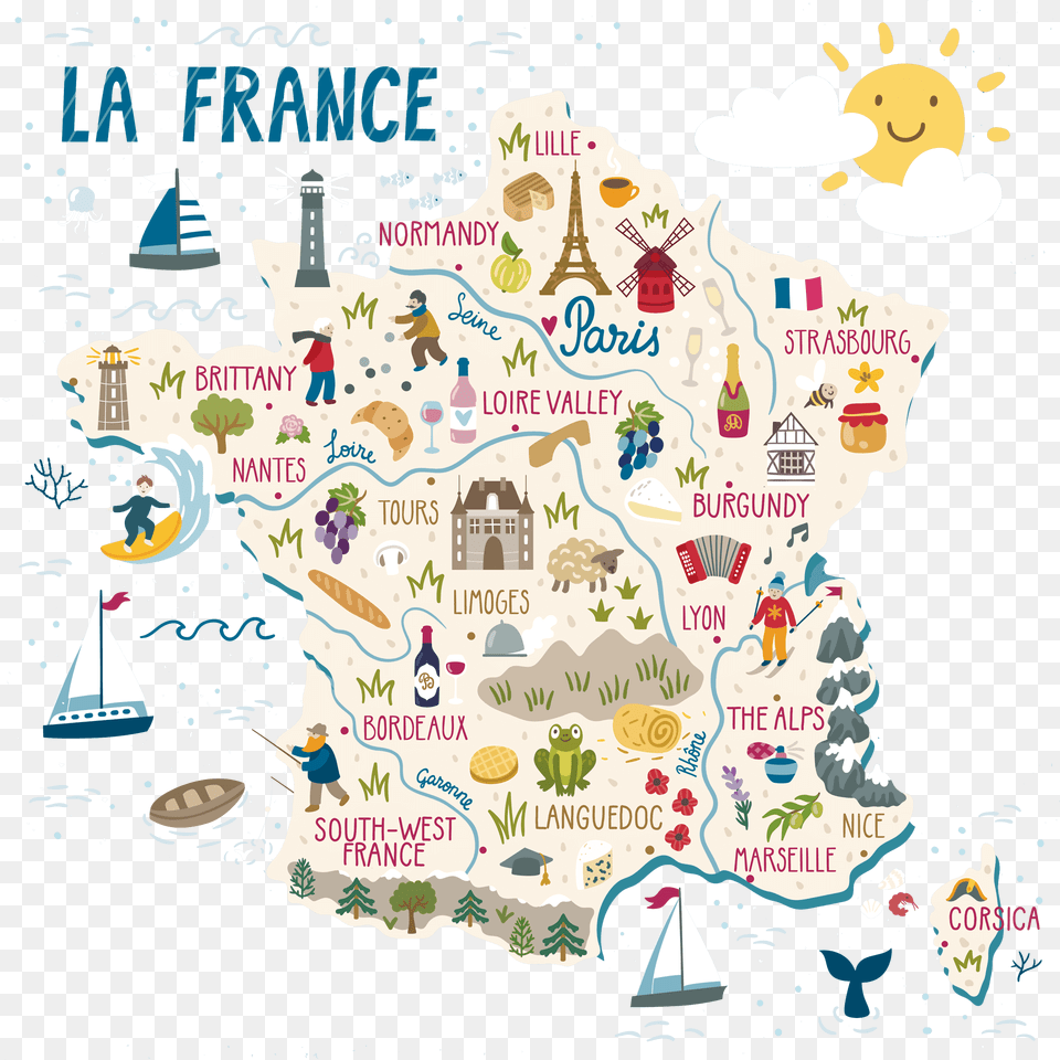 Map Of France France Map Cute, Chart, Plot, Advertisement, Poster Free Png
