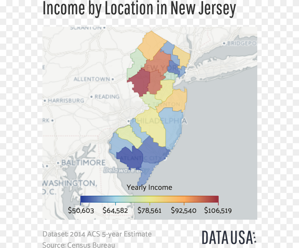Map Of Income By Location In New Jersey Income By Location In Nj, Chart, Plot, Atlas, Diagram Png