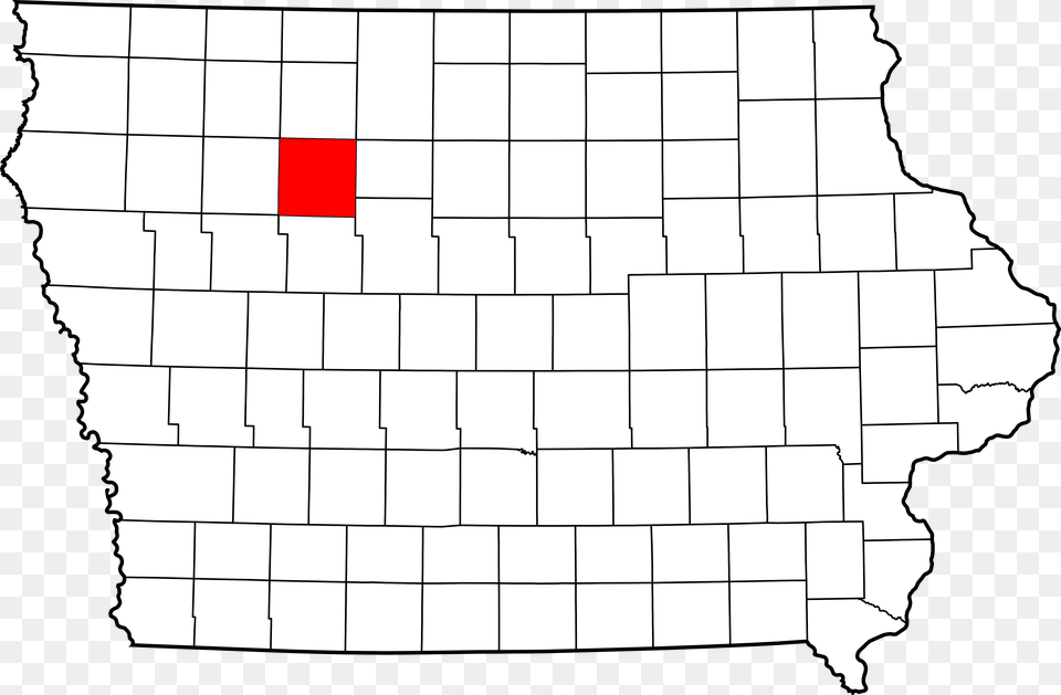 Map Of Iowa Highlighting Pocahontas County Okoboji Iowa On Map, Chess, Game, Chart, Plot Free Transparent Png