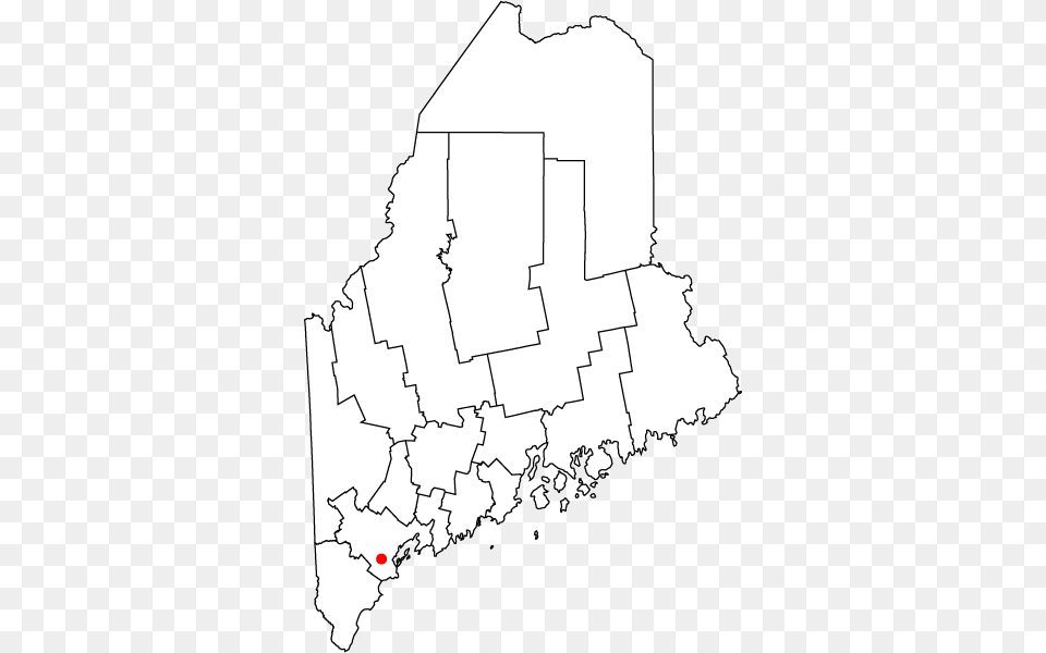 Map Of Maine Highlighting Westbrook Stephen King Maine Map, Chart, Plot, Diagram, Person Png