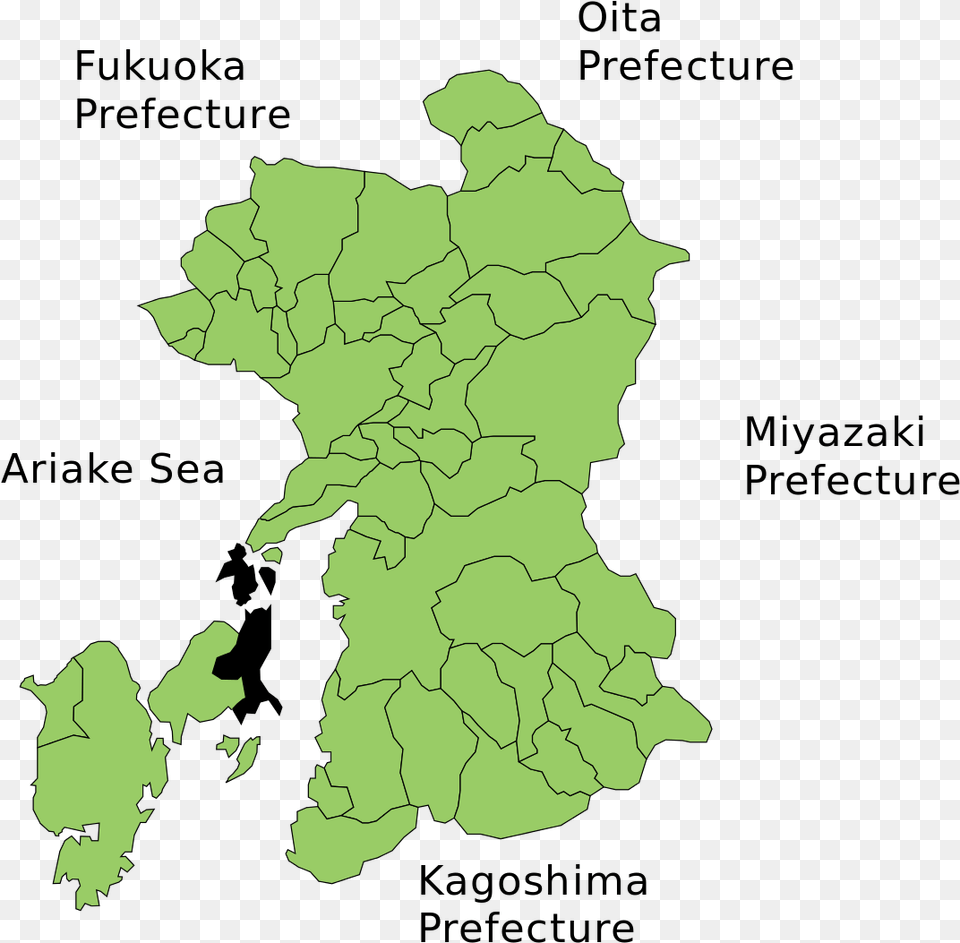 Map Of Minamata City In The Kumamoto Prefecture In, Chart, Plot, Atlas, Diagram Free Transparent Png