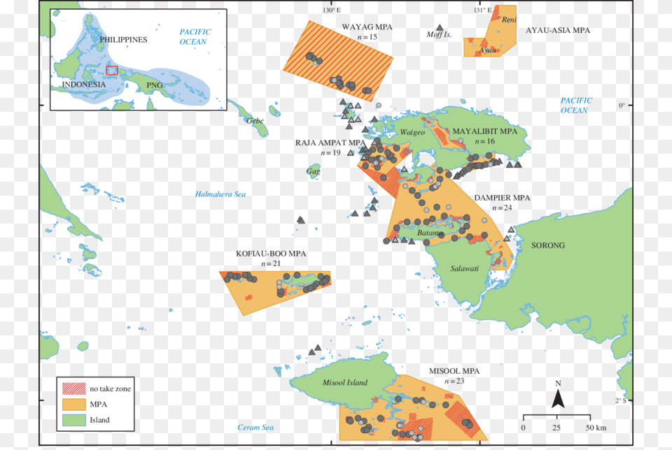 Map Of Monitoring Sites Inside And Outside Of Mpas Atlas, Nature, Chart, Land, Plot Png