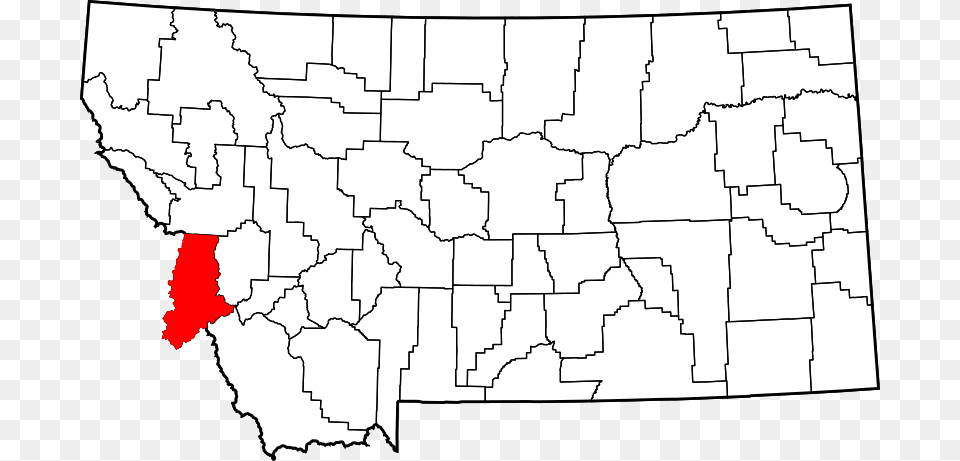 Map Of Montana Highlighting Ravalli County Dawson County Montana Map, Chart, Plot, Atlas, Diagram Free Transparent Png
