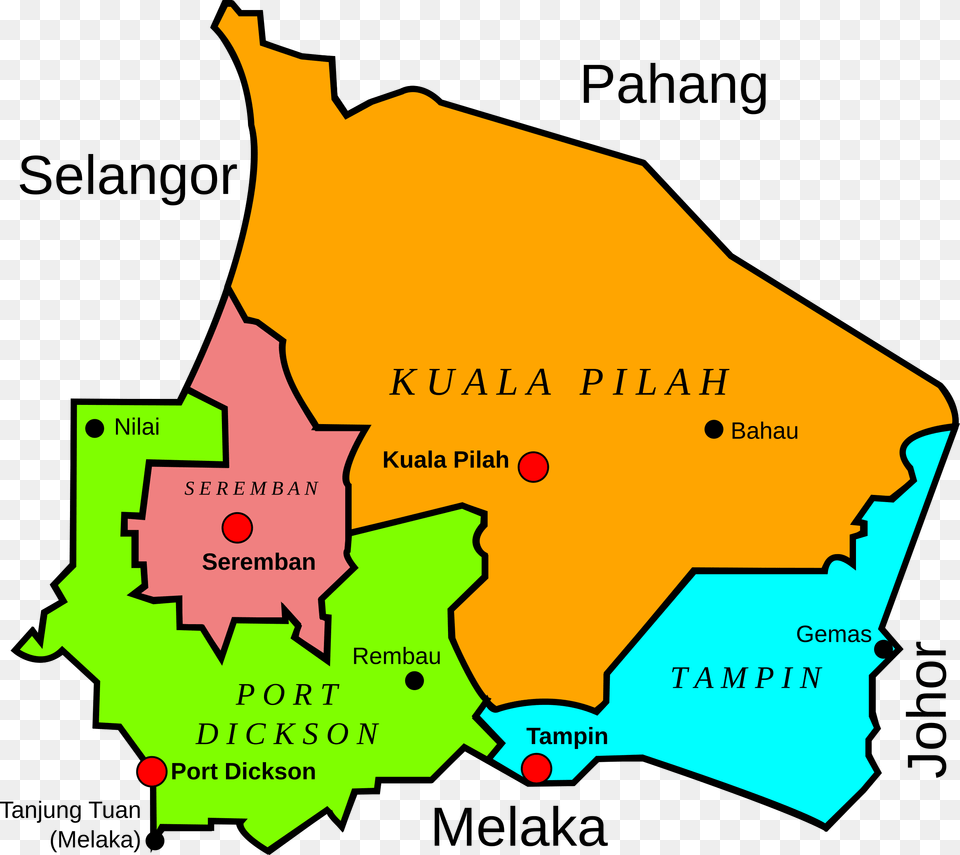 Map Of Negeri Sembilan Malaysia Clip Arts Negeri Sembilan Malaysia Map, Chart, Plot, Atlas, Diagram Free Transparent Png