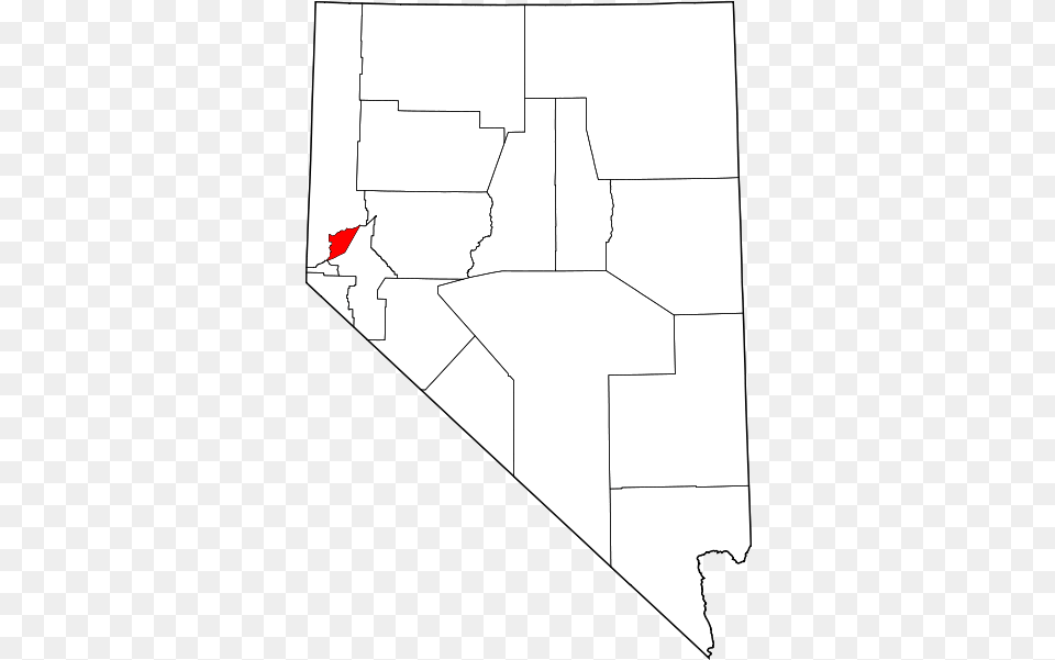 Map Of Nevada Highlighting Storey Nevada County Map, Chart, Plot Free Transparent Png