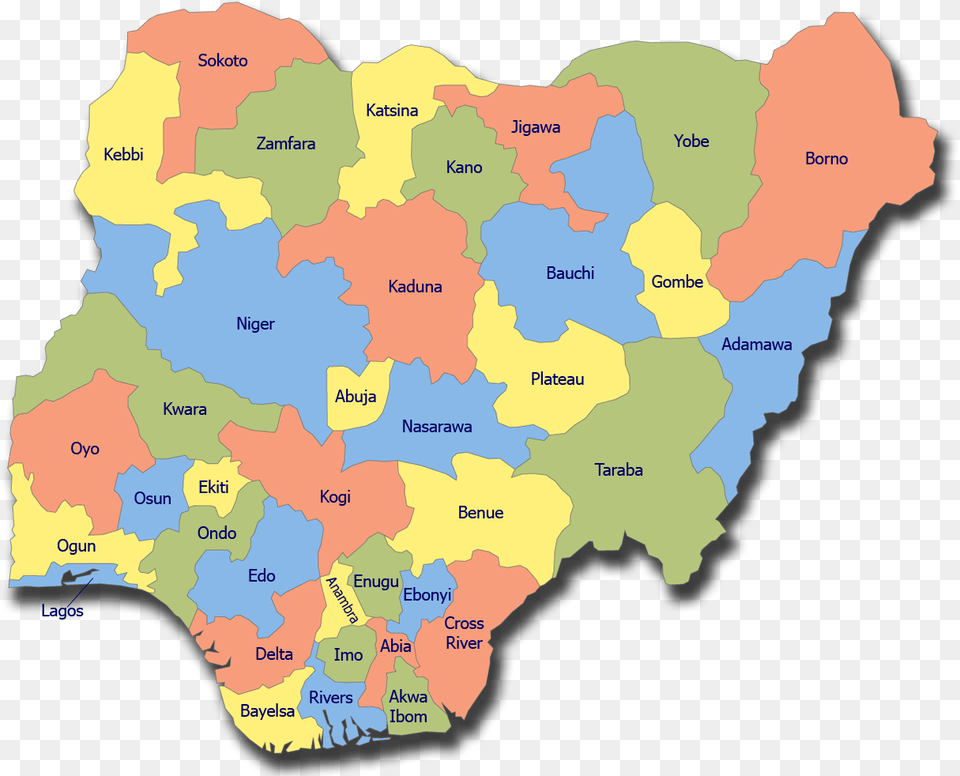 Map Of Nigeria Hd Map Of Nigeria, Atlas, Chart, Diagram, Plot Png Image