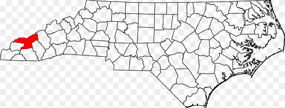 Map Of North Carolina Highlighting Swain County, Animal, Bird, Symbol Png