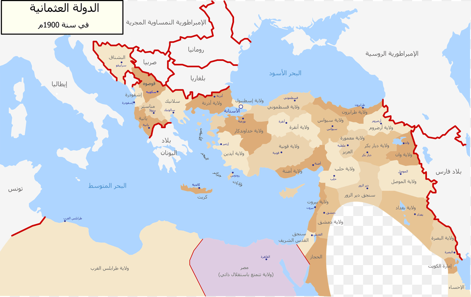 Map Of Ottoman Empire In 1900 Baku Ashgabat, Atlas, Chart, Diagram, Plot Free Png