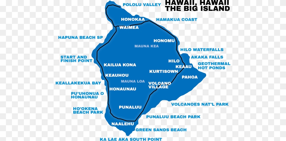 Map Of Our Hawaii Big Island Adventure Map, Land, Nature, Outdoors, Sea Free Png Download
