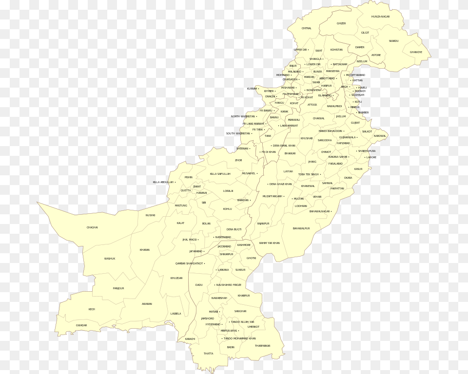 Map Of Pakistan With Districts, Atlas, Chart, Diagram, Plot Free Transparent Png
