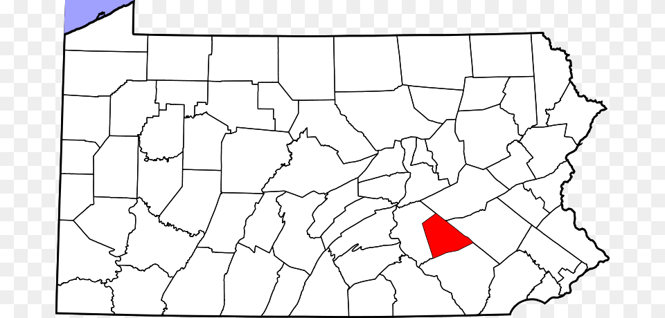 Map Of Pennsylvania Highlighting Lebanon County, Chart, Plot, Atlas, Diagram Free Png