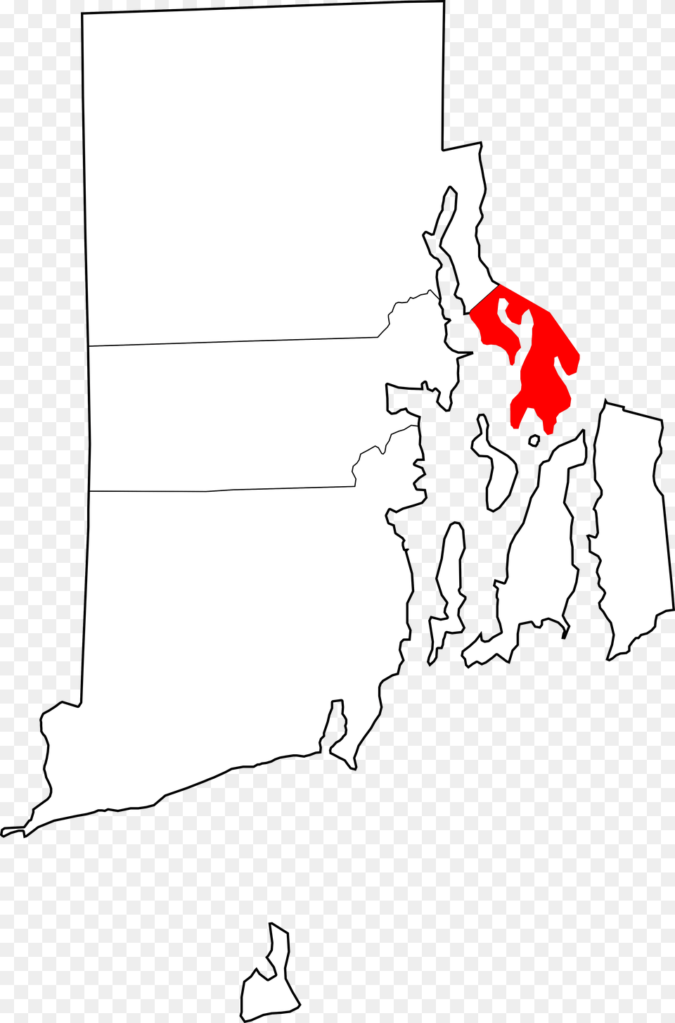 Map Of Rhode Island Highlighting Bristol County, People, Person, Silhouette, Boy Png