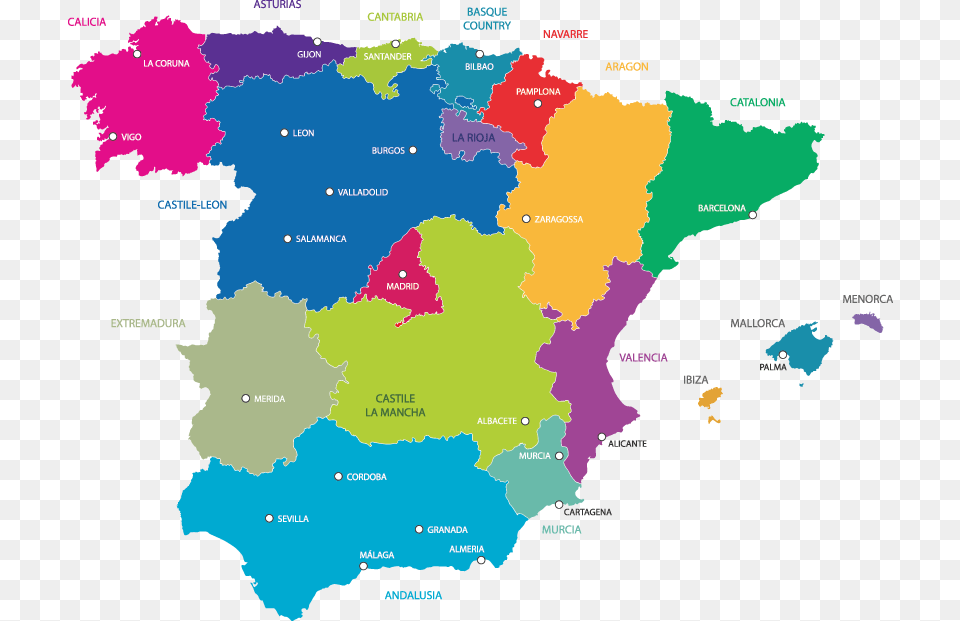 Map Of Spain, Atlas, Chart, Diagram, Plot Png Image