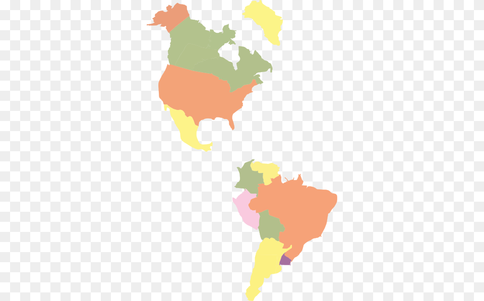 Map Of The Americas Clip Art, Chart, Plot, Atlas, Diagram Free Png