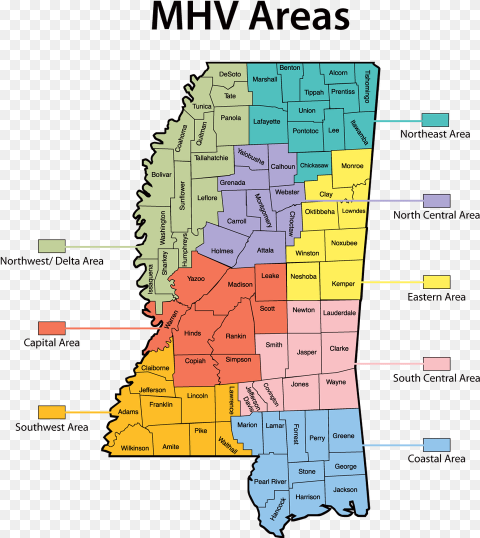 Map Of The Mhv Areas Natural Resources Of Mississippi, Chart, Plot, Atlas, Diagram Png Image