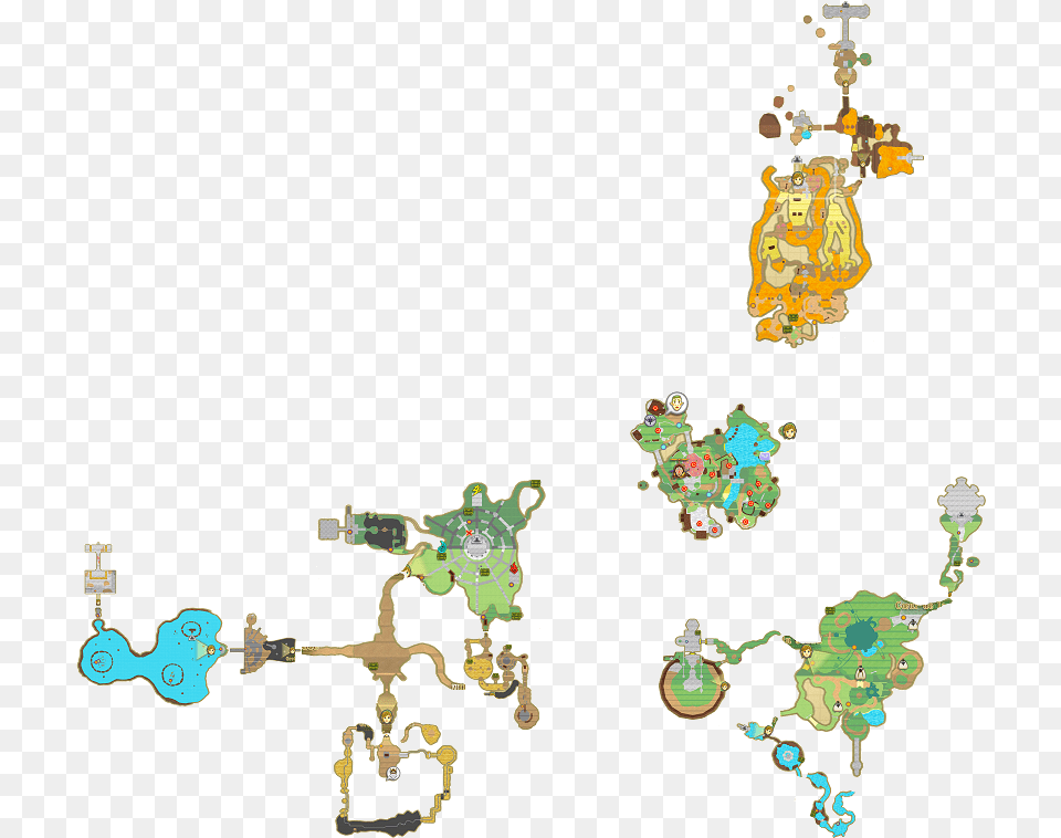 Map Of The Surface The Legend Of Zelda Skyward Sword, Cross, Symbol, Chart, Plot Free Png Download
