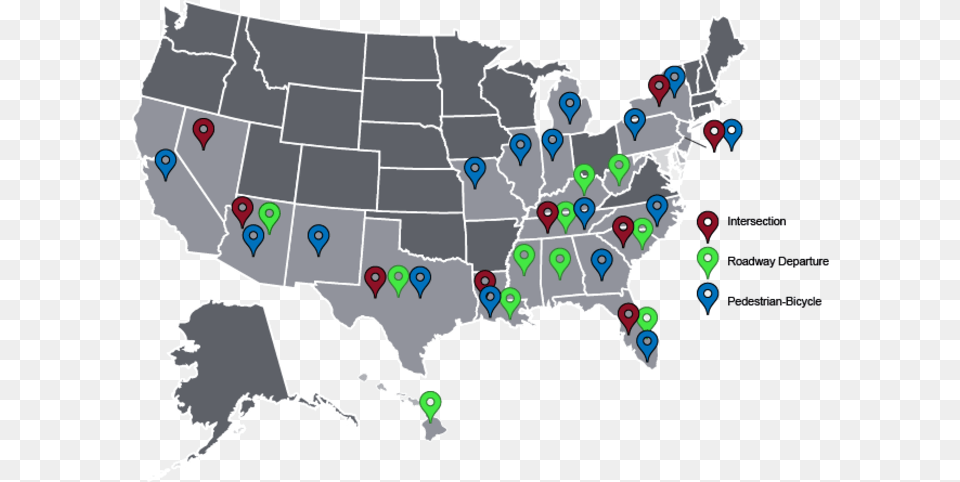 Map Of The United States Indicates The Focus States John F Kennedy Library, Chart, Plot, Outdoors Free Png Download