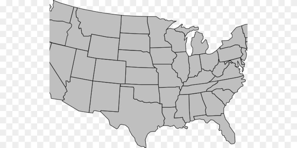 Map Of The Usa Clipart Grey Colorado Electoral Votes, Chart, Plot, Atlas, Diagram Png
