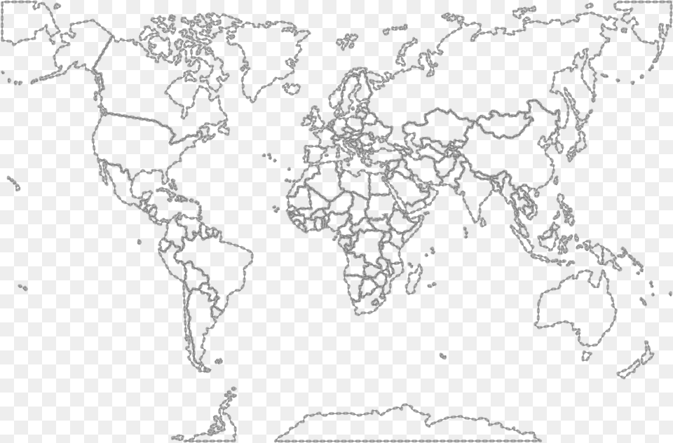 Map Of The World Black And White Labeled Coloring World Map Colour, Chart, Plot, Outdoors Png