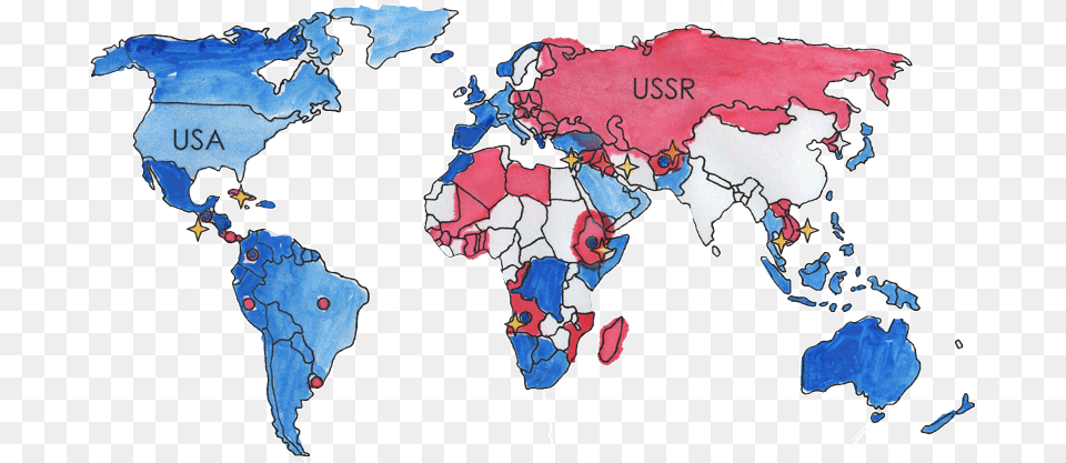 Map Of The World Cold War, Atlas, Chart, Diagram, Plot Free Transparent Png