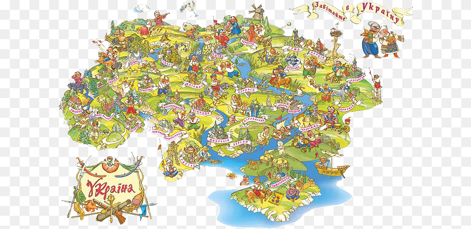 Map Of Ukraine Cartoon Map Of Ukraine, Chart, Plot, Atlas, Diagram Png Image