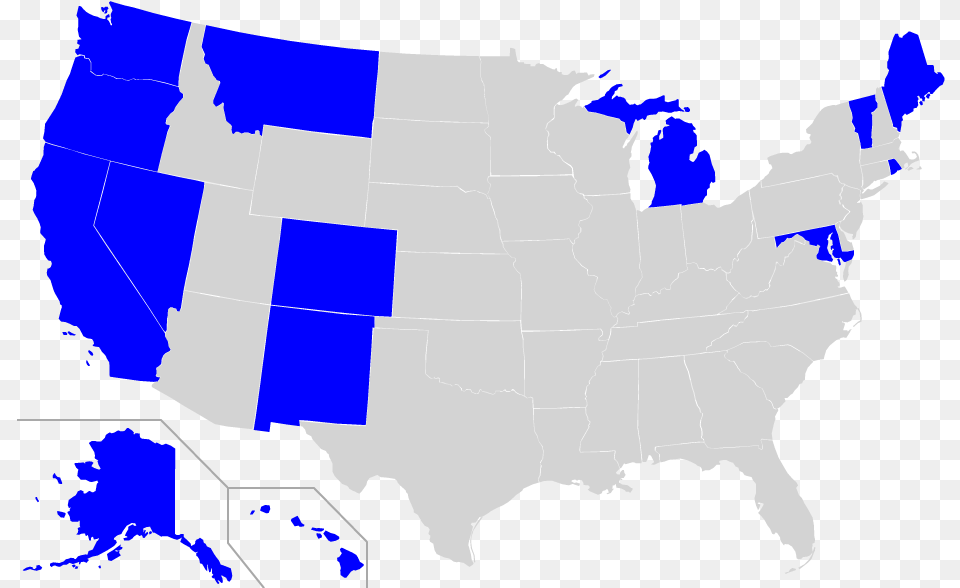 Map Of Us State Medical Marijuana Laws Assisted Suicide, Chart, Plot, Person Free Transparent Png