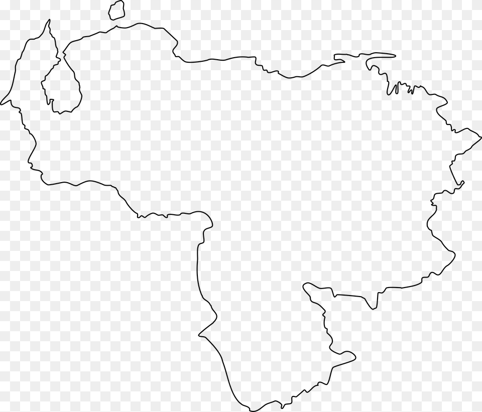 Map Of Venezuela Clip Arts Venezuela Country Outline, Gray Png