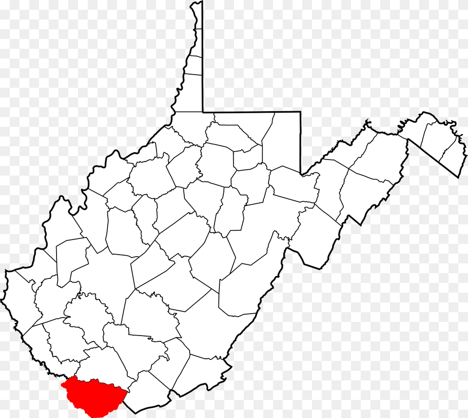 Map Of West Virginia Highlighting Logan County Roane County Wv, Plot, Chart, Adult, Wedding Png Image