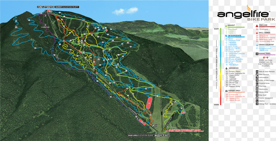 Map Of Whistler Bike Park Png