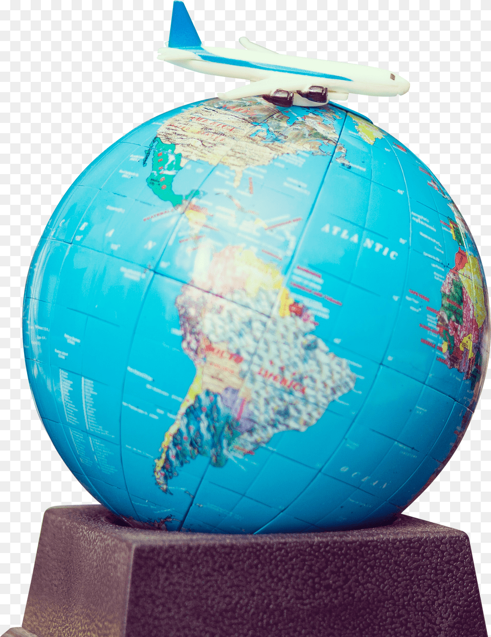 Map Of World In Circle Globe Free Png