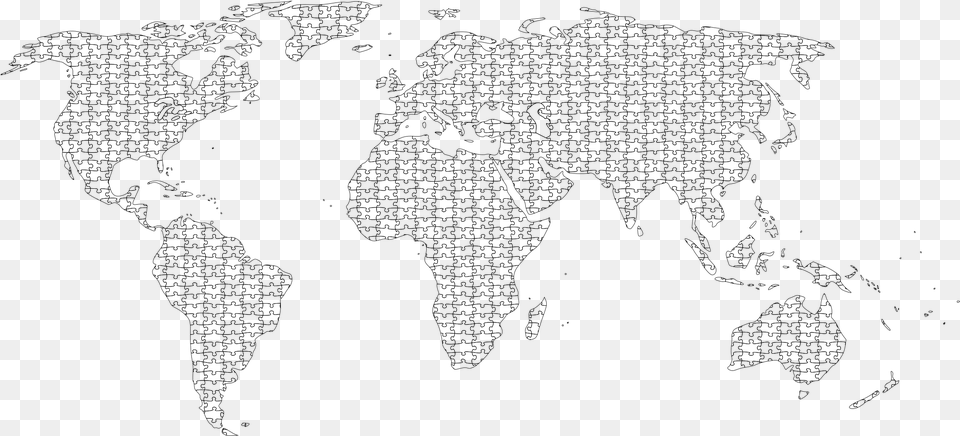 Map Of World Map, Gray Free Png