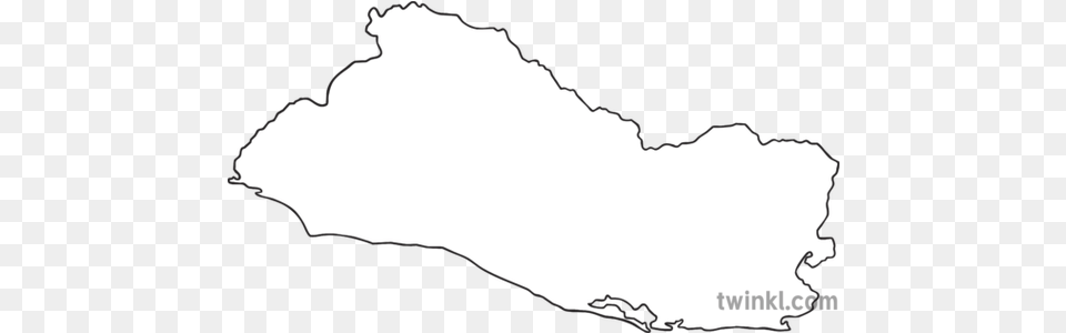 Map Outline Of El Salvador Country Shapes Flag Continents Line Art, Silhouette, Outdoors, Nature, Adult Free Transparent Png