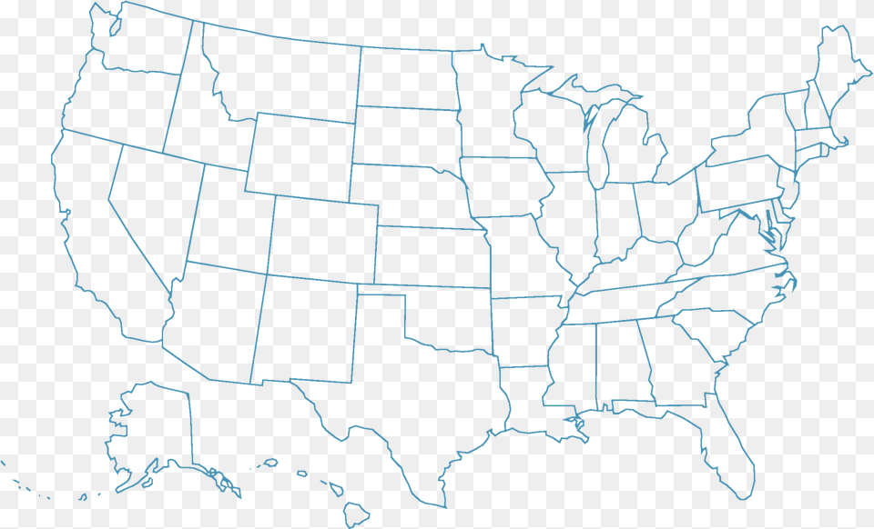 Map Outline Usa States Not Labeled, Chart, Plot, Atlas, Diagram Free Transparent Png