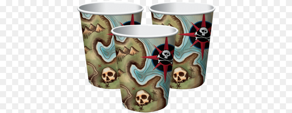 Map Party Cups Pirates Map 266ml Party Cups Pack Of, Cup Png Image