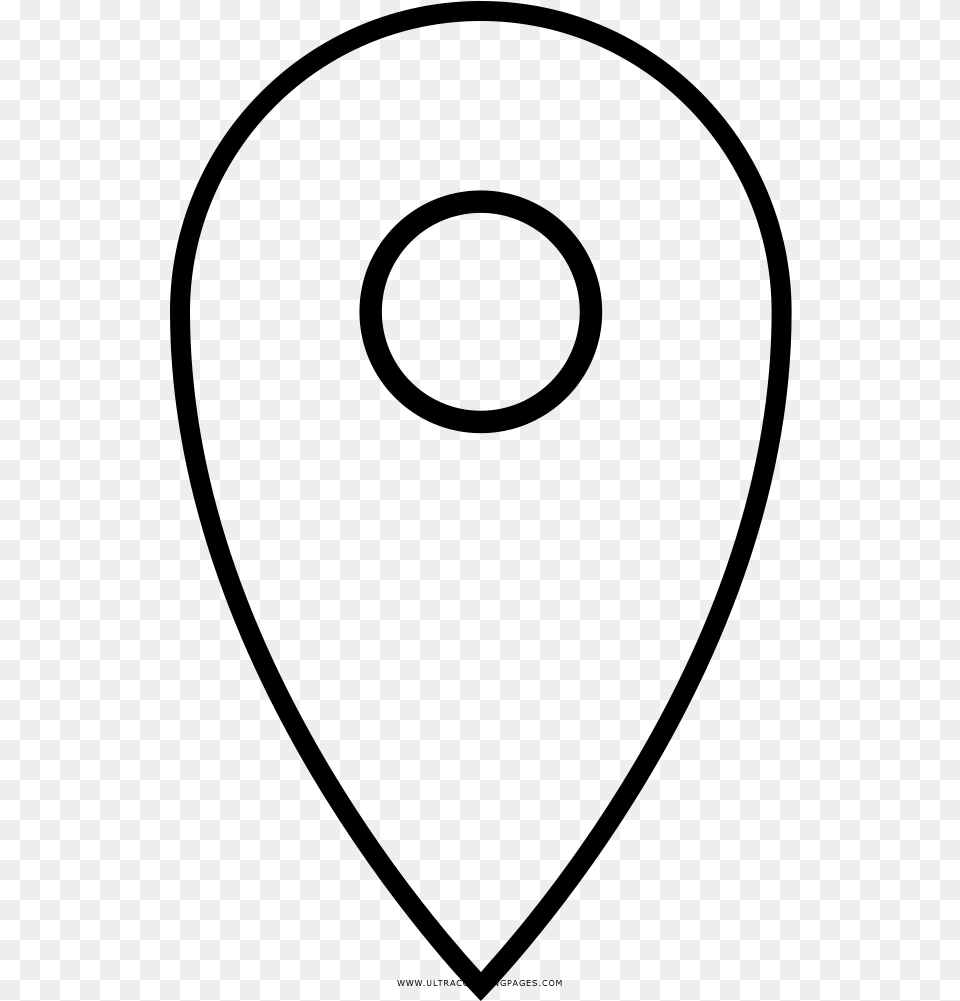 Map Pin Coloring, Gray Free Png Download