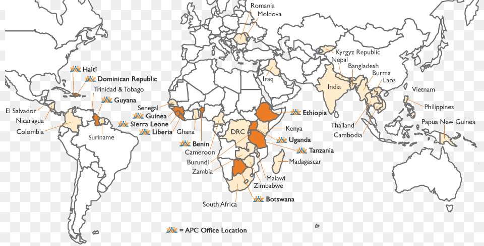 Map Showing Apc Country Offices And Other Countries Victoria 2 Base Map, Atlas, Chart, Diagram, Plot Free Transparent Png
