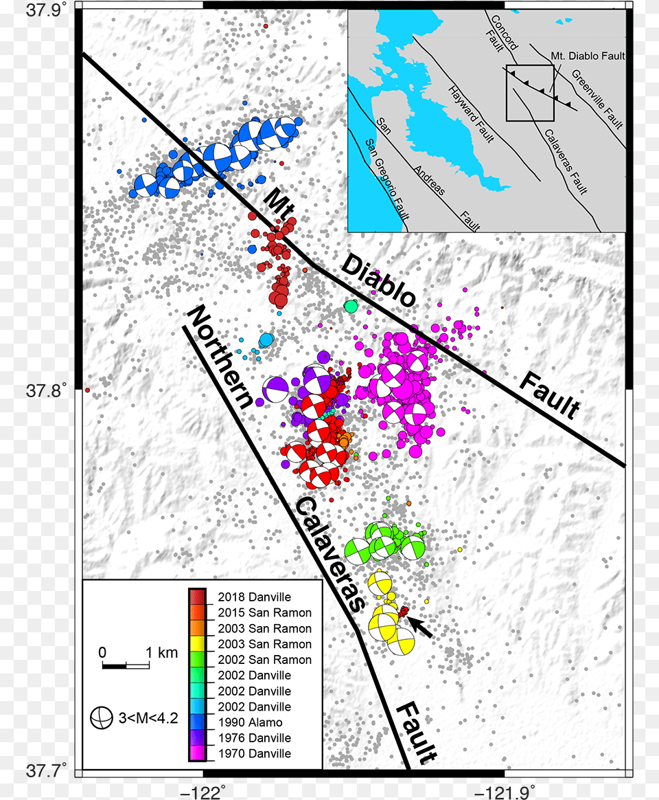 Map Showing Locations And Mechanisms Of Quakes Near Map, Chart, Plot, Diagram, Plan Free Png