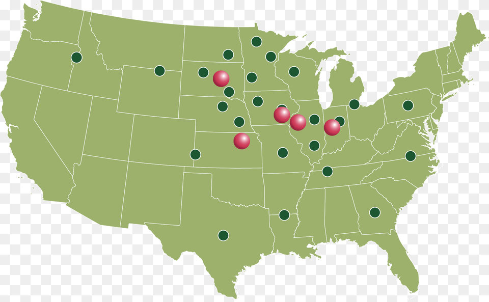 Map Showing Locations Of The 5 Custom Blending Sites Lynchburg Virginia On A Map, Chart, Plot, Atlas, Diagram Free Transparent Png