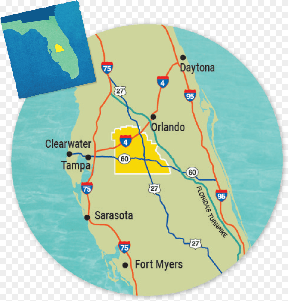 Map Showing Polk County In Relation To The Rest Of Atlas Png Image