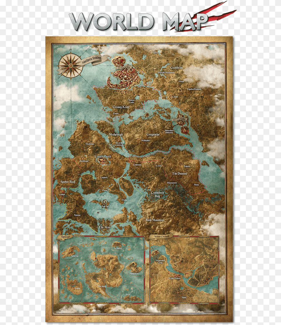 Map The Witcher 3 Vs Gta, Chart, Plot, Atlas, Diagram Png Image