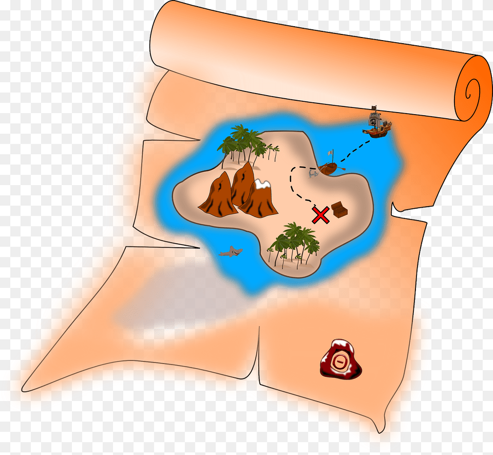 Map Treasure Map Treasure Picture, Text, Massage, Person Free Transparent Png