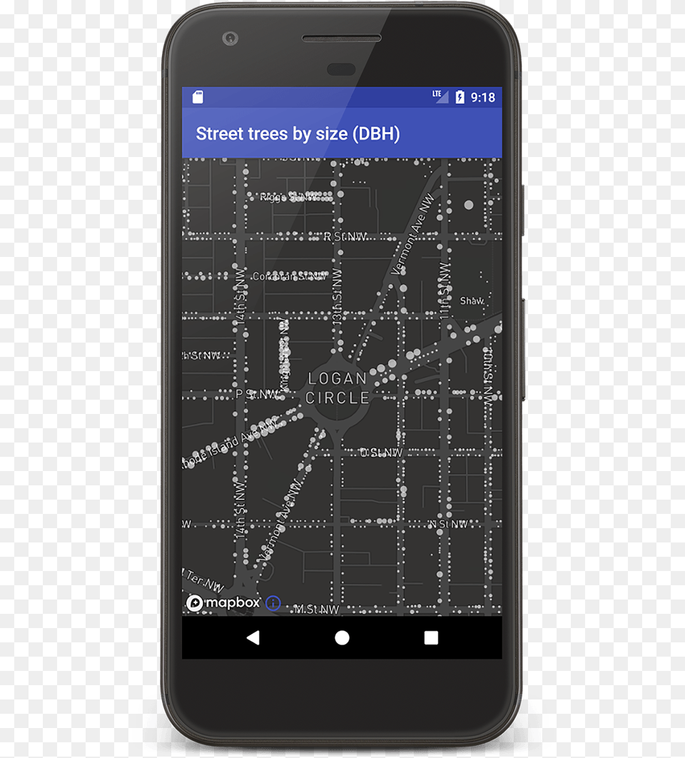 Map With Data Styled By Attribute On An Android Device Smartphone, Electronics, Mobile Phone, Phone Png Image