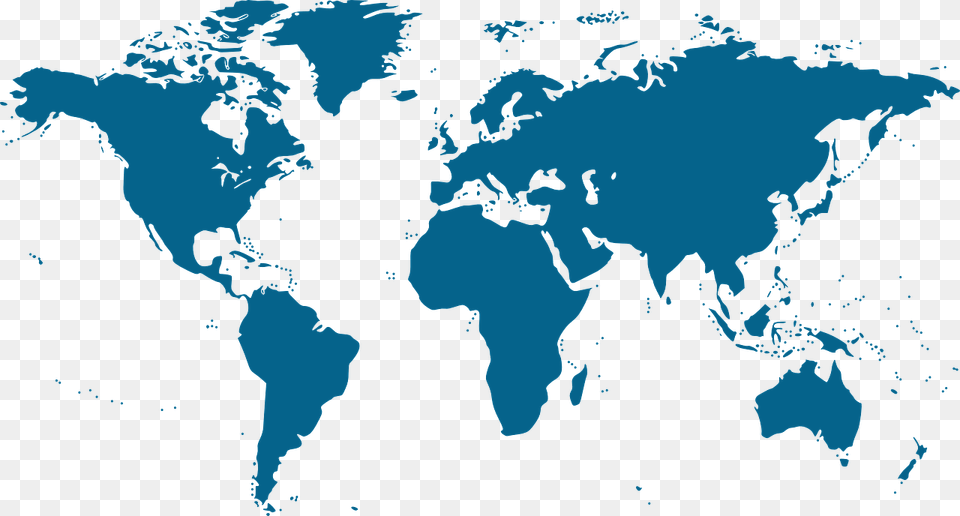 Map World Earth Continents Blue Map Of The World Blue, Nature, Outdoors, Land, Sea Free Png Download