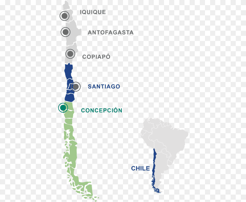 Mapa De Chile Santiago Concepcin, Plot, Chart, Plant, Rainforest Free Png