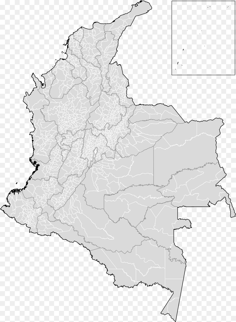 Mapa De Colombia Division Municipal De Colombia, Atlas, Chart, Diagram, Plot Free Png